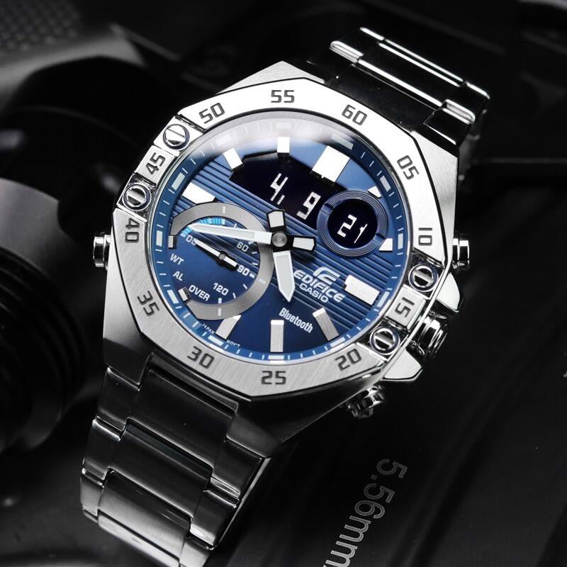 Casio Edifice World Time Mobile Link ECB - 10D - 2A Men's Watch - Zamana.pk