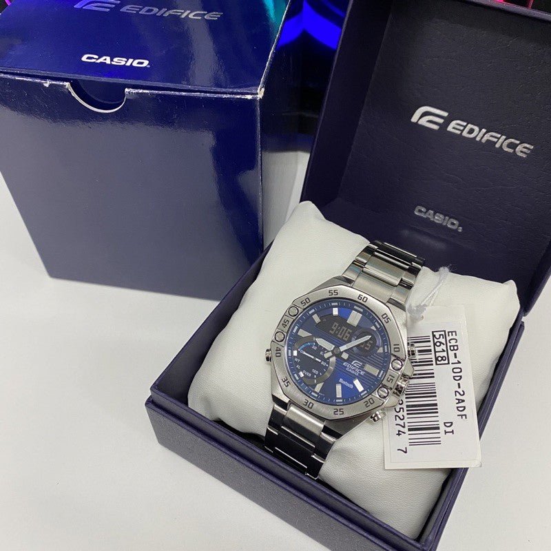 Casio Edifice World Time Mobile Link ECB - 10D - 2A Men's Watch - Zamana.pk