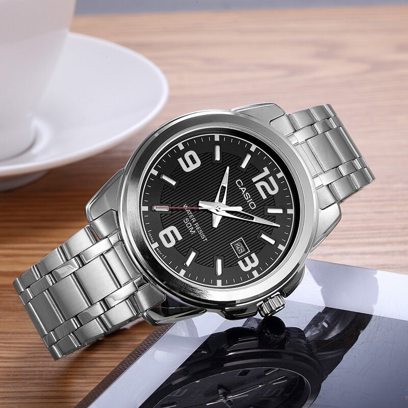 Casio Enticer Analog Black Dial Men's Watch - MTP - 1314D - 1AVDF - Zamana.pk Main image