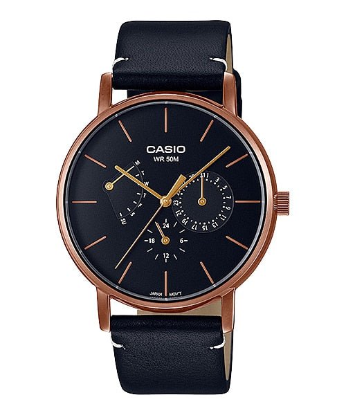 Casio Enticer Analog Black Dial Men's Watch - MTP - E320RL - 1EVDF(A1843) - Zamana.pk