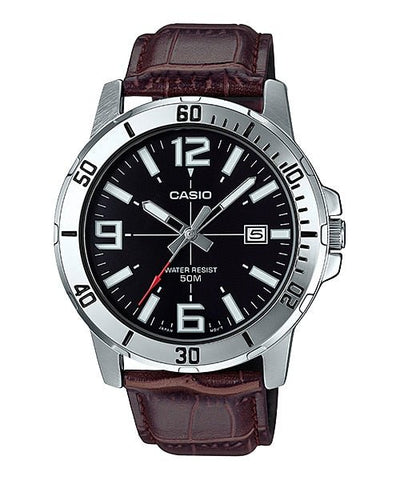 Casio Enticer Analog Black Dial Men's Watch - MTP - VD01L - 1BVUDF - Zamana.pk