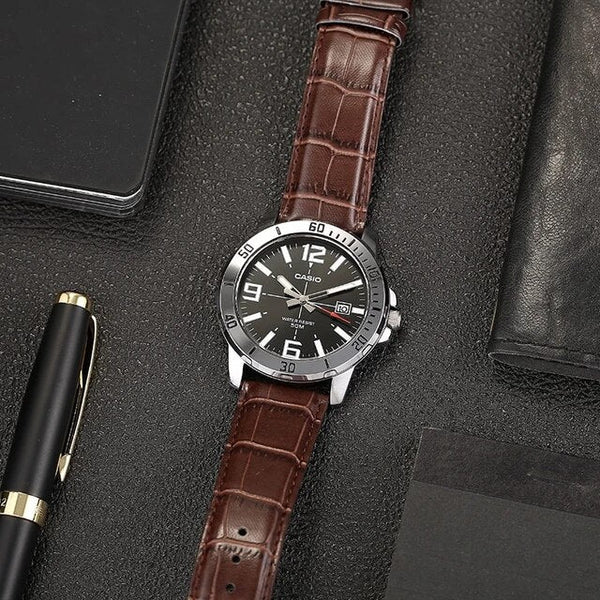 Casio Enticer Analog Black Dial Men's Watch - MTP - VD01L - 1BVUDF - Zamana.pk