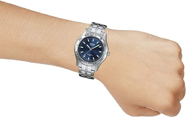 Casio Enticer Analog Blue Dial Men's Watch - MTP - 1243D - 2AVDF - Zamana.pk