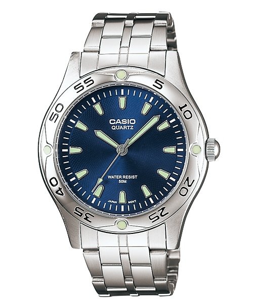 Casio Enticer Analog Blue Dial Men's Watch - MTP - 1243D - 2AVDF - Zamana.pk Main image