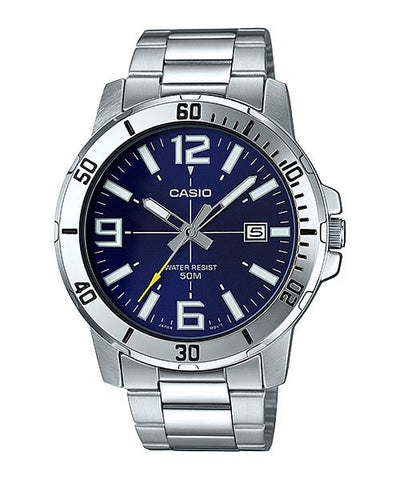 Casio Enticer Analog Blue Dial Men's Watch - MTP - VD01D - 2BVUDF - Zamana.pk