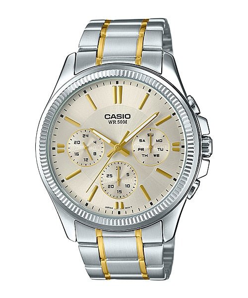 Casio Enticer Analog Silver Dial Men's Watch - MTP - 1375SG - 9AVDF - Zamana.pk Main image