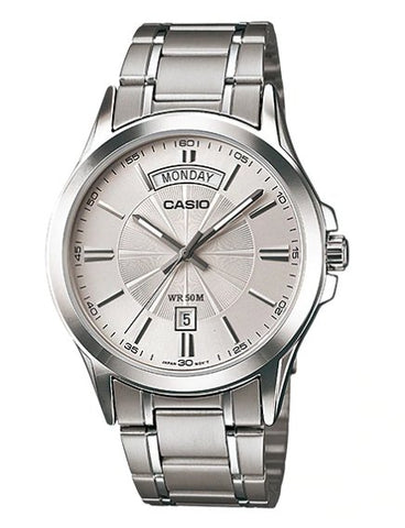 Casio Enticer Analog Silver Dial Men's Watch - MTP - 1381D - 7AVDF (A841) - Zamana.pk