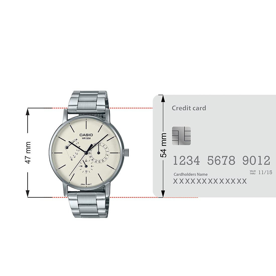 Casio Enticer Analog Silver Dial Men's Watch - MTP - E320D - 9EVDF(A1840) - Zamana.pk