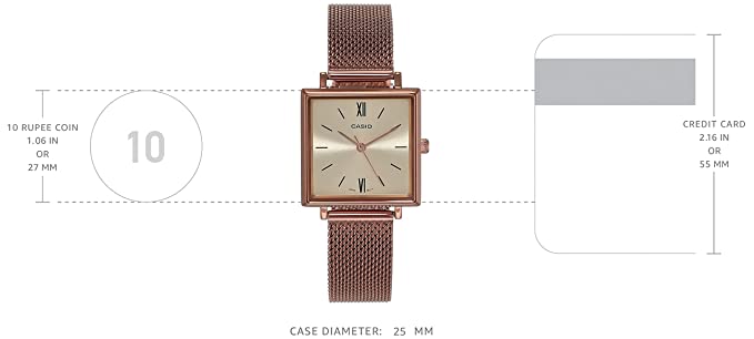 Casio Enticer Ladies Analog Rose Gold Dial Women's Watch LTP - E155MR - 9BDF - Zamana.pk