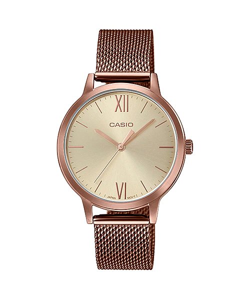 Casio Enticer Ladies Analog Rose Gold Dial Women's Watch LTP - E157MR - 9ADF - Zamana.pk