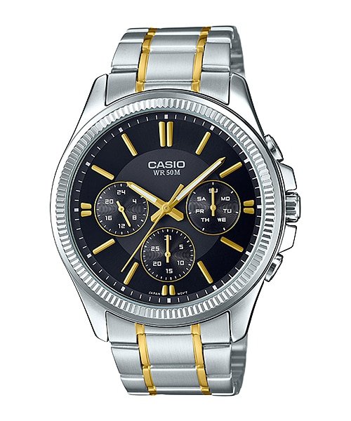 Casio Enticer Men Analog Black Dial Men's Watch - MTP - 1375SG - 1AVDF - Zamana.pk