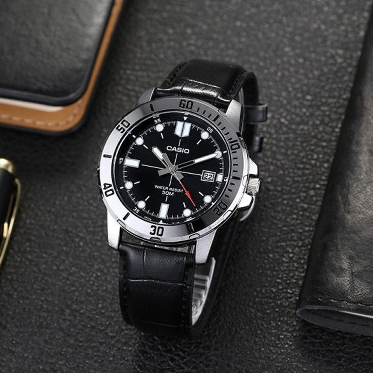 Casio Enticer Men Analog Black Dial Men's Watch - MTP-VD01L-1EVUDF – Zamana.pk