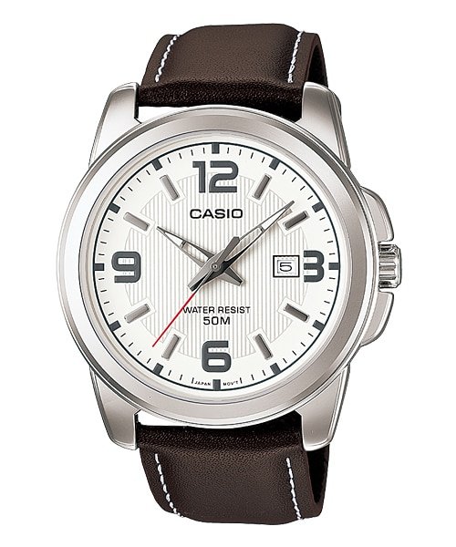Casio Enticer Men Analog Silver Dial Men's Watch - MTP - 1314L - 7AVDF - Zamana.pk Main image