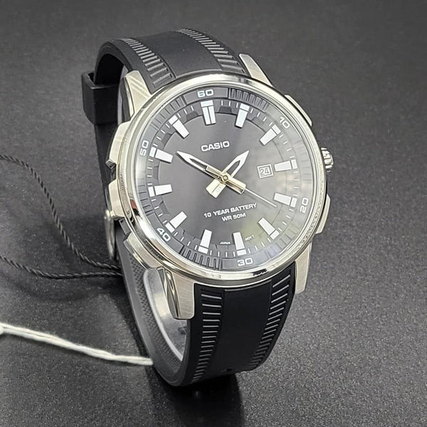 Casio Enticer MTP - E195 - 1AVDF Black Dial leather band Men's Watch - Zamana.pk