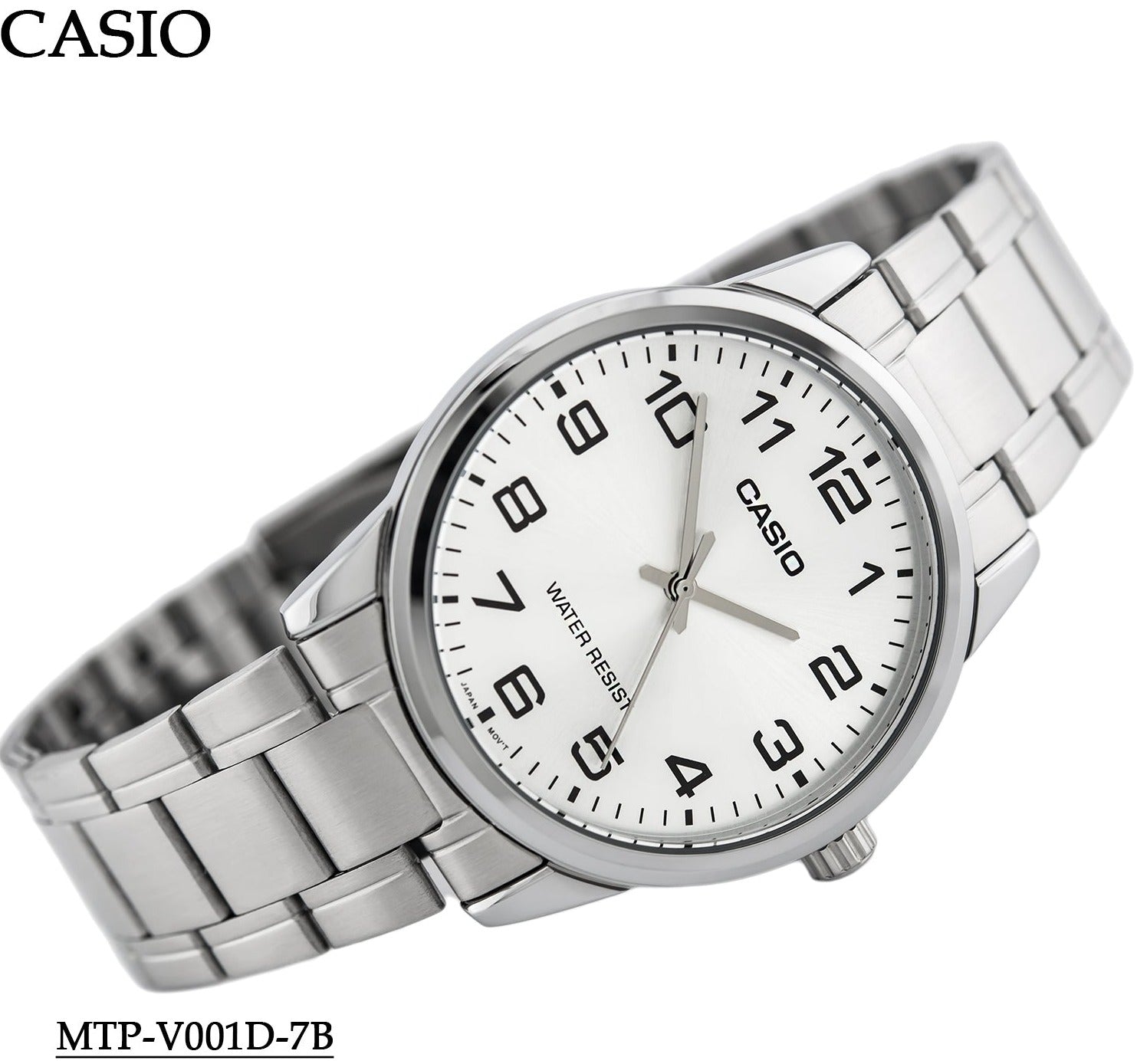 Casio Enticer MTP - V001D - 7BUDFMen Analog Silver Dial Men's Watch - Zamana.pk
