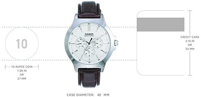Casio Enticer MTP - V300L - 7AUDF Men Analog White Dial Men's Watch MTP - V300L - 7AUDF - Zamana.pk