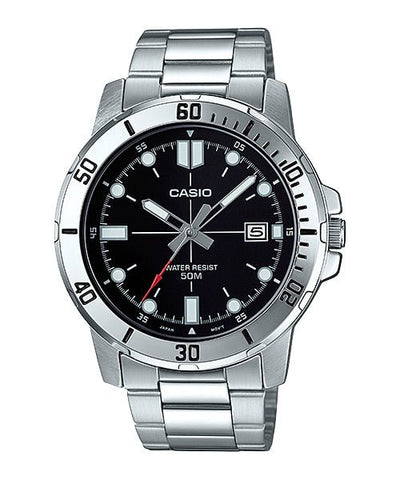 Casio Enticer MTP - VD01D - 1EVUDF Analog Black Dial Men's Watch. - Zamana.pk