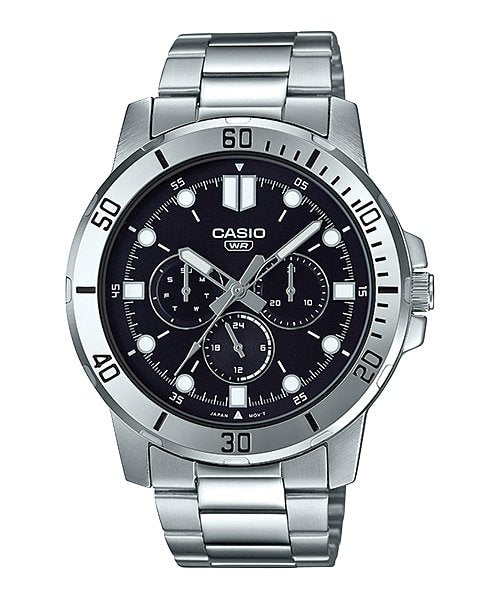 Casio Enticer MTP - VD300D - 1EUDF Analog Black Dial Men's Watch - Zamana.pk Main image