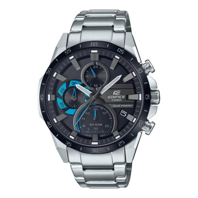 Casio - EQS - 940DB - 1B - Solar Powered Chronograph Stainless Steel Watch For Men - Zamana.pk