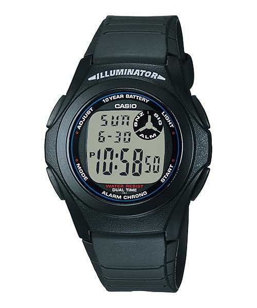 Casio F - 200W - 1ADF Digital Black Resin Band Watch With Acryl Glass - Zamana.pk Main image