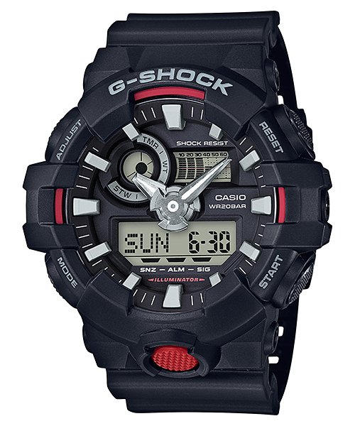 Casio G-shock Ana Digi Red Men's Watch GA-700-1ADR Secondary image