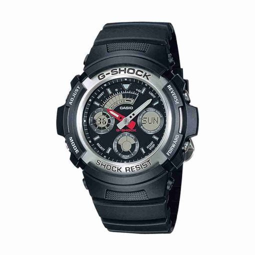 Casio G - Shock AW - 590 - 1ADR Black Strap Stylish Wrist Watch - Zamana.pk Main image