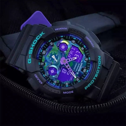 Casio G SHOCK GA - 100BL - 1A Chronograph Men's Watch - Zamana.pk
