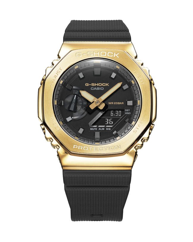 Casio G-Shock  GM-2100G-1A9DR Analog+Digital Gold ion Plated Black Resin band Men's Watch Secondary image