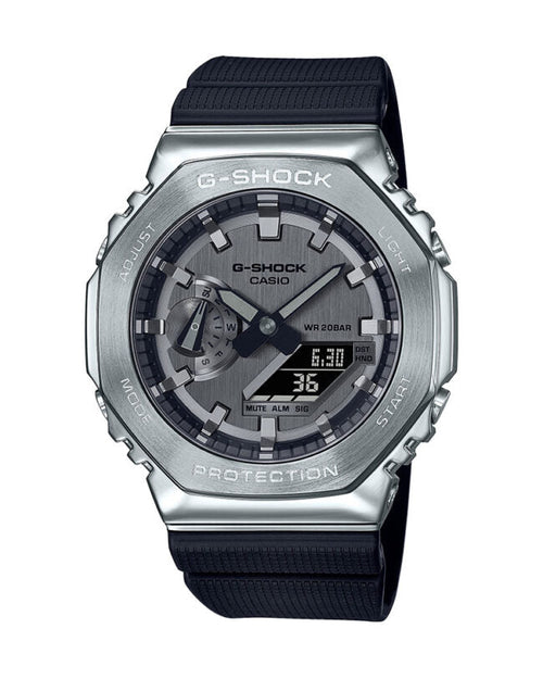 Casio G-Shock GM-2100-1ADR metal covered octagonal men's watch, available at Zamana.pk