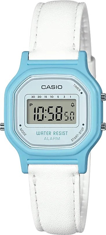 Casio LA - 11WL - 2A Girls Blue Digital Leather Band Watch - Zamana.pk