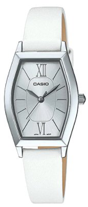 Casio Ladies' Analog White Leather Band Watch LTP - E167L - 7ADF - Zamana.pk Main image