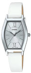 Casio Ladies' Analog White Leather Band Watch LTP - E167L - 7ADF - Zamana.pk