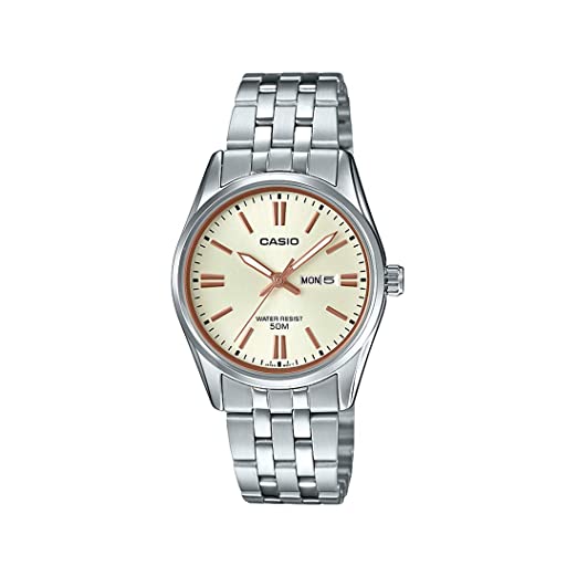 Casio LTP - 1335D - 9AVDF (A1507) Analog Beige Dial Women's Watch - Zamana.pk