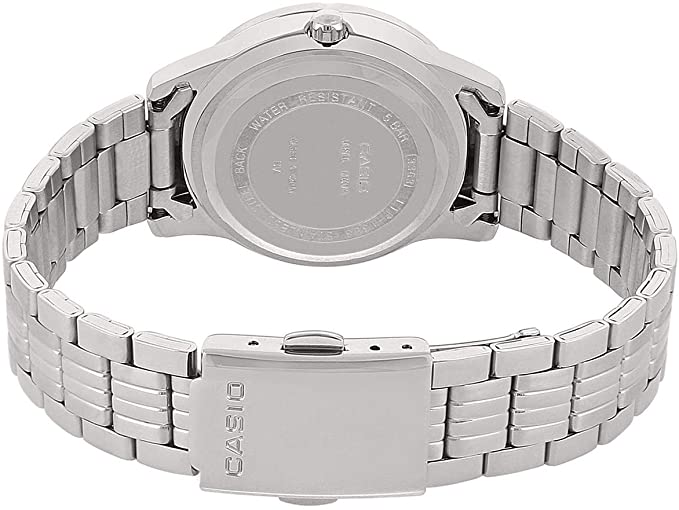 Casio LTP - 1358D - 7A Women's Lamé - Sprinkled Bezel Metal Fashion Silver Dial Watch - Zamana.pk