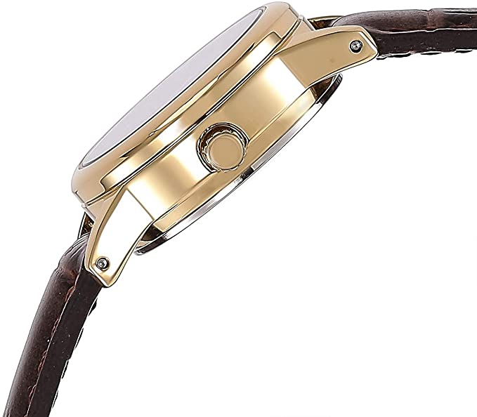 Casio LTP - V002GL - 1B Women's Gold Tone Leather Band Easy Reader Dial Date Watch - Zamana.pk