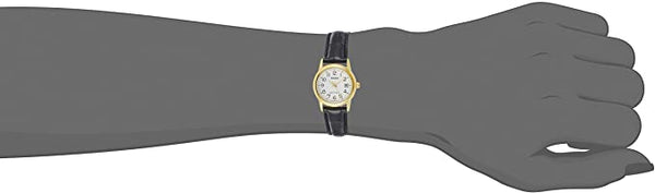 Casio LTP - V002GL - 7B2 Women's Gold Tone Leather Band Easy Reader Dial Date Watch - Zamana.pk