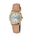 Casio LTP - V002GL - 7B3UDF Women's Gold Tone Leather Band Easy Reader Dial Date Watch - Zamana.pk