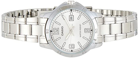 Casio LTP - V004D - 7B2 Women's Dress Stainless Steel Silver Dial Date Watch - Zamana.pk