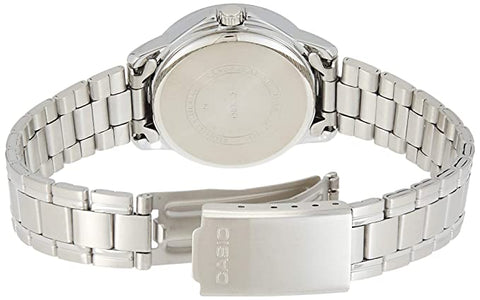 Casio LTP - V004D - 7B2 Women's Dress Stainless Steel Silver Dial Date Watch - Zamana.pk