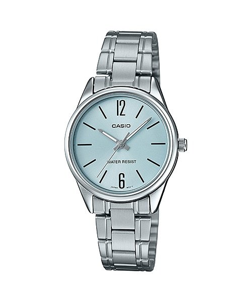 Casio LTP - V005D - 2B Women's Standard Stainless Steel Blue Dial 3 - Hand Analog Watch - Zamana.pk Main image