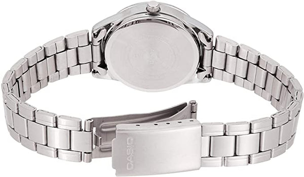 Casio LTP - V005D - 2B Women's Standard Stainless Steel Blue Dial 3 - Hand Analog Watch - Zamana.pk