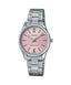 Casio LTP - V005D - 4B Women's Standard Stainless Steel Pink Dial 3 - Hand Analog Watch - Zamana.pk