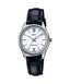 Casio LTP - V005L - 7B2 Women's Standard Analog Black Leather Band Silver Dial Watch - Zamana.pk