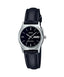 Casio LTP - V006L - 1B2 Women's Black Leather Band Black Dial Day Date Analog Dress Watch - Zamana.pk
