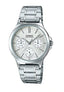 Casio LTP - V300D - 7A Women's Standard Stainless Steel Multifunction White Dial Watch - Zamana.pk