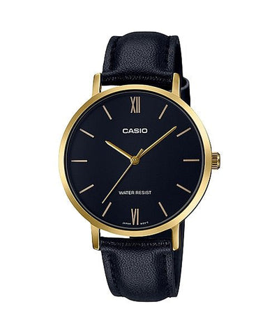 Casio LTP - VT01GL - 1BUDF Women Quartz Dress Watch, Analog and Leather band - Zamana.pk