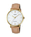 Casio LTP - VT01GL - 7B Women's Leather Band White Dial Analog Watch - Zamana.pk