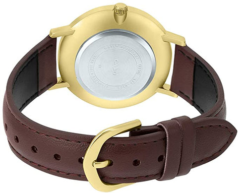 Casio LTP - VT01GL - 9B Women's Leather Band Gold Dial 3 - Hand Analog Watch - Zamana.pk