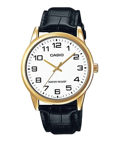 Casio Men Japanese Quartz Watch with Leather Strap MTP - V001GL - 7BUDF - Zamana.pk Main image