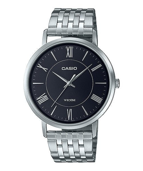 Casio Men's Analog MTP - B110D - 1AVDF Silver Stainless Steel Band Casual Watch - Zamana.pk Main image
